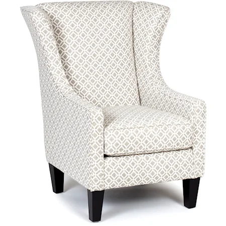 Wing Chair with Tapered Legs